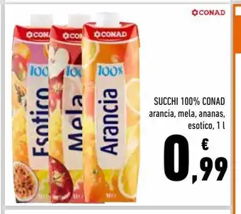 Conad Succhi 100% conad offerta