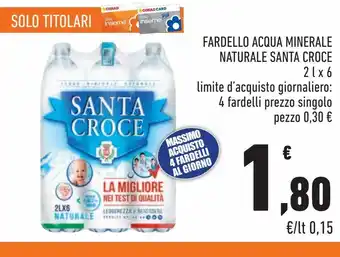 Conad City Fardello acqua minerale naturale santa croce offerta