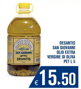 Adhoc San Giovanni Desantis Olio Extra Vergine di Oliva 5L offerta