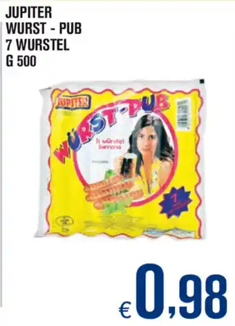 Adhoc Jupiter Wurst - Pub 7 Wurstel 500g offerta