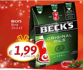 Crai Beck's Birra 33 cl x 3 offerta