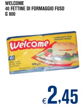 Adhoc Welcome 40 Fettine di Formaggio Fuso 800g offerta