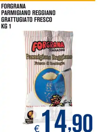 Adhoc Forgrana Parmigiano Reggiano Grattugiato Fresco 1kg offerta
