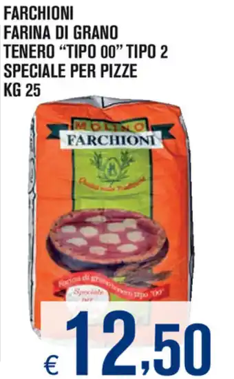 Adhoc Farchioni Farina di Grano Tenero "Tipo 00" Tipo 2 Speciale per Pizze 25kg offerta