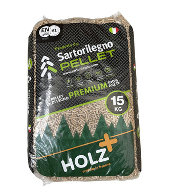 Eurobrico Sacco pellet in legno di abete 15 kg, certificato en plus a1 offerta