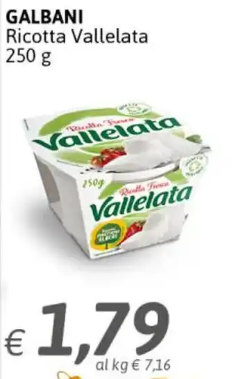 Crai Galbani Ricotta Vallelata 250 g offerta
