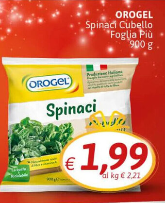 Crai Orogel Spinaci Cubello Foglia Più 900 g offerta
