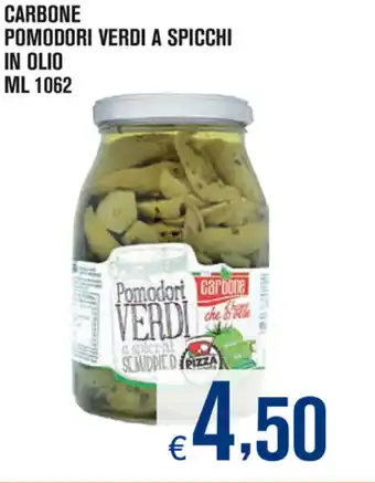 Adhoc Carbone Pomodori Verdi A Spicchi in Olio 1062ml offerta