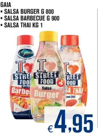 Adhoc Gaia Salsa Burger 800g, Salsa Barbecue 900g, Salsa Thai 1kg offerta