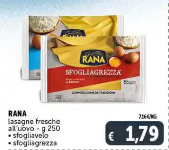 Deco Supermercati Rana lasagne fresche all'uovo g 250/sfogliavelo/sfogliagrezza offerta