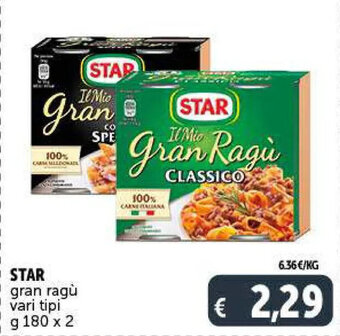 Deco Supermercati Star gran ragù vari tipi g 180 x 2 offerta