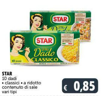Deco Supermercati Star 10 dadi classici/a ridotto contenuto di sale vari tipi offerta