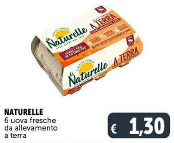 Deco Supermercati Naturelle 6 uova fresche da allevamento a terra offerta