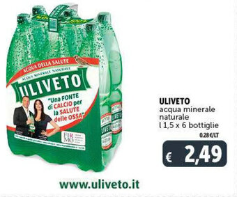 Uliveto Acqua Minerale Naturale L 1,5 x 6 bottiglie