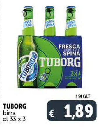 Tuborg birra cl 33 x 3