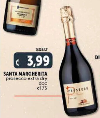 Deco Supermercati Santa Margherita prosecco extra dry DOC cl 75 offerta