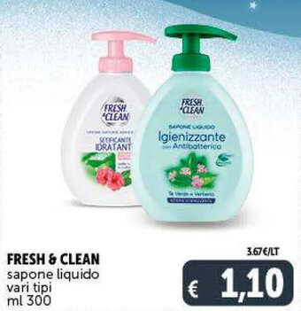 Deco Supermercati Fresh & Clean Sapone Liquido vari tipi ml 300 offerta