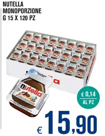 Adhoc Nutella Monoporzione 15g x 120pz offerta