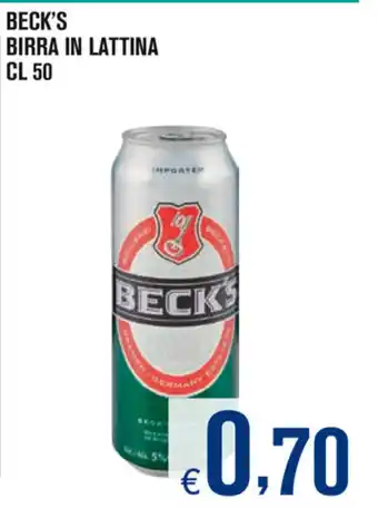 Adhoc Beck's Birra in Lattina 50cl offerta