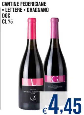 Adhoc Cantine Federiciane Lettere, Gragnano DOC 75cl offerta