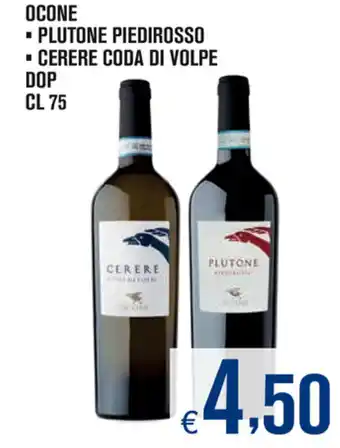 Adhoc Ocone Plutone o Cerere DOP 75cl offerta