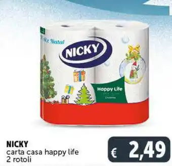 Deco Supermercati Nicky carta casa happy life 2 rotoli offerta