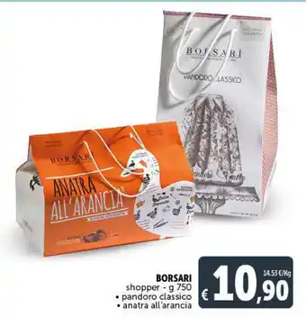 Deco Supermercati Borsari shopper pandoro classico/anatra all'arancia g 750 offerta