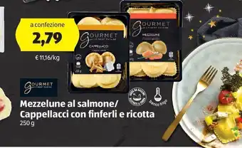 ALDI Mezzelune al salmone/cappellacci con finferli e ricotta offerta