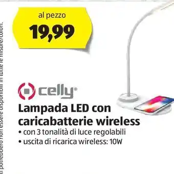 ALDI Lampada led con caricabatterie wireless offerta