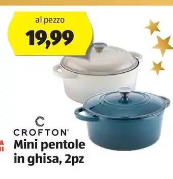 Mini pentole in ghisa, 2 pz