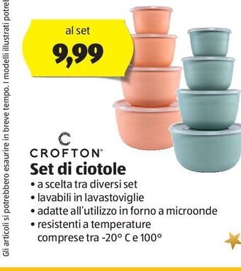 ALDI Set di ciotole offerta