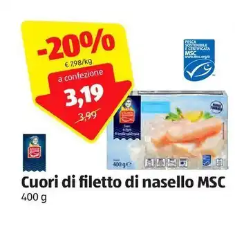 ALDI Cuori di filetto di nasello msc offerta
