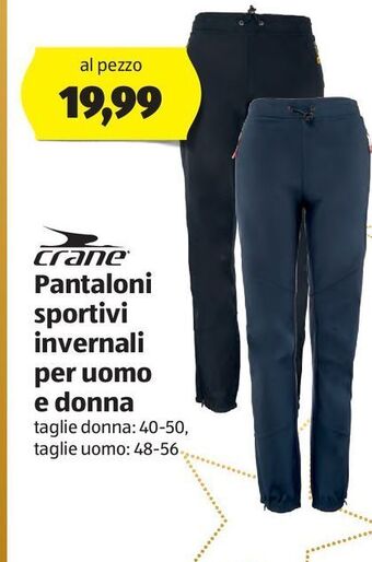 ALDI Pantaloni sportivi invernali per uomo e donna offerta