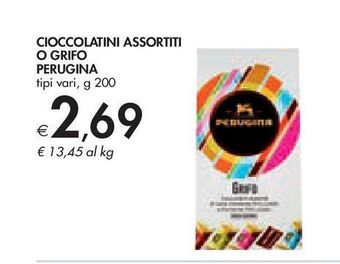 Bennet Cioccolatini assortiti o grifo perugina tipi vari g 200 offerta