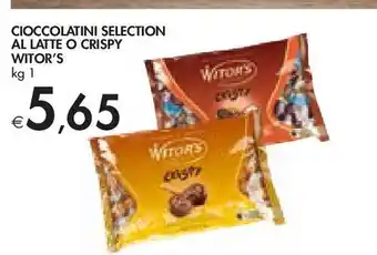 Bennet Cioccolatini selection al latte o crispy witor's 1 kg offerta