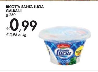 Bennet Ricotta santa lucia galbani g 250 offerta