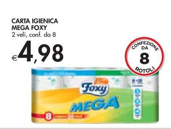 Bennet Carta igienica mega foxy 2 veli conf da 8 offerta