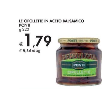Bennet Le cipollette in aceto balsamico ponti g 220 offerta