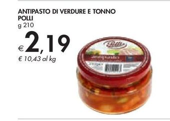 Bennet Antipasto di verdure e tonno polli g 210 offerta