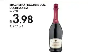 Bennet Brachetto piemonte doc duchessa lia ml 750 offerta
