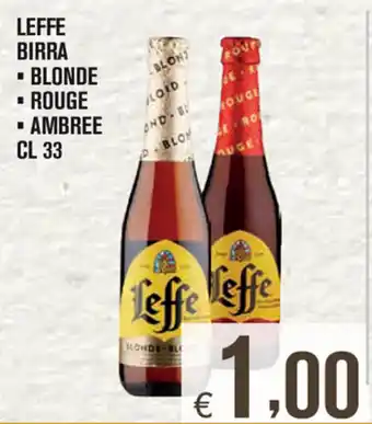 Leffe Birra Blonde, Rouge o Ambree 33cl