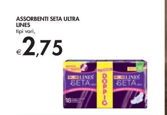 Assorbenti lines seta ultra tipi vari