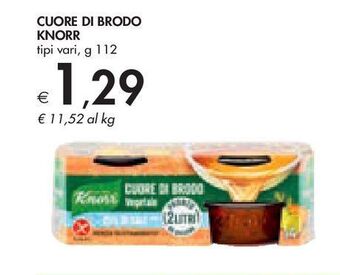 Bennet Cuore di brodo knorr tipi vari g 112 offerta