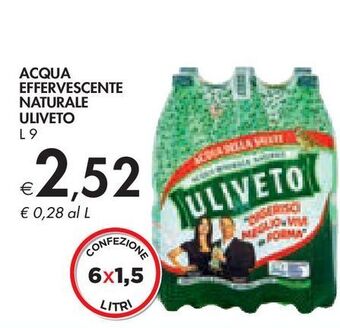Bennet Acqua effervescente naturale uliveto l 9 offerta
