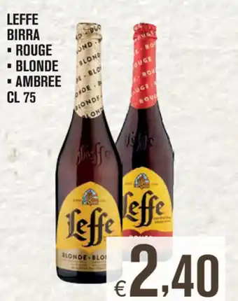 Adhoc Leffe Birra Rouge, Blonde o Ambree 75cl offerta