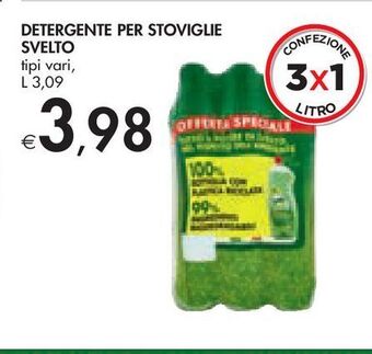Bennet Detergente per stoviglie svelto tipi vari l 3.09 offerta