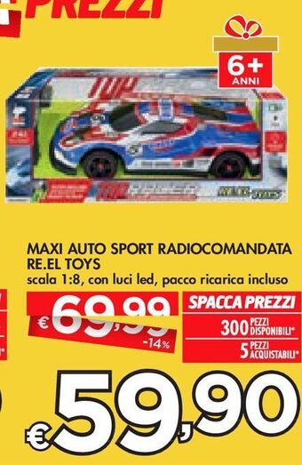 Bennet Maxi auto sport radiocomandata re.el toys offerta