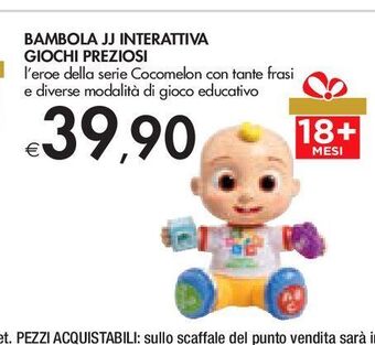 Bennet Bambola jj interattiva giochi preziosi offerta