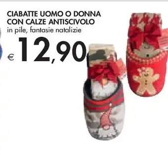 Bennet Ciabatte uomo o donna con calze antiscivolo offerta
