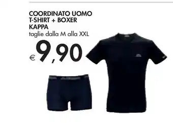Bennet Coordinato uomo t-shirt + boxer kappa offerta